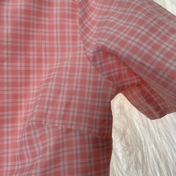 Romwe Plaid crop top pink S - Picture 6 of 11